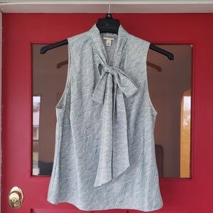 Issac Mizrahi for Target Pussy Bow Sleeveless Top